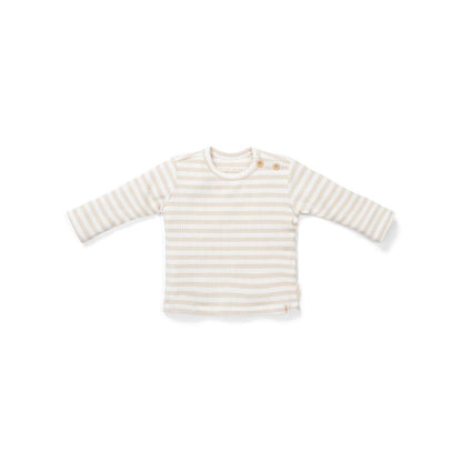 Little Dutch T-shirt met lange mouwen Baby Bunny Stripe Sand