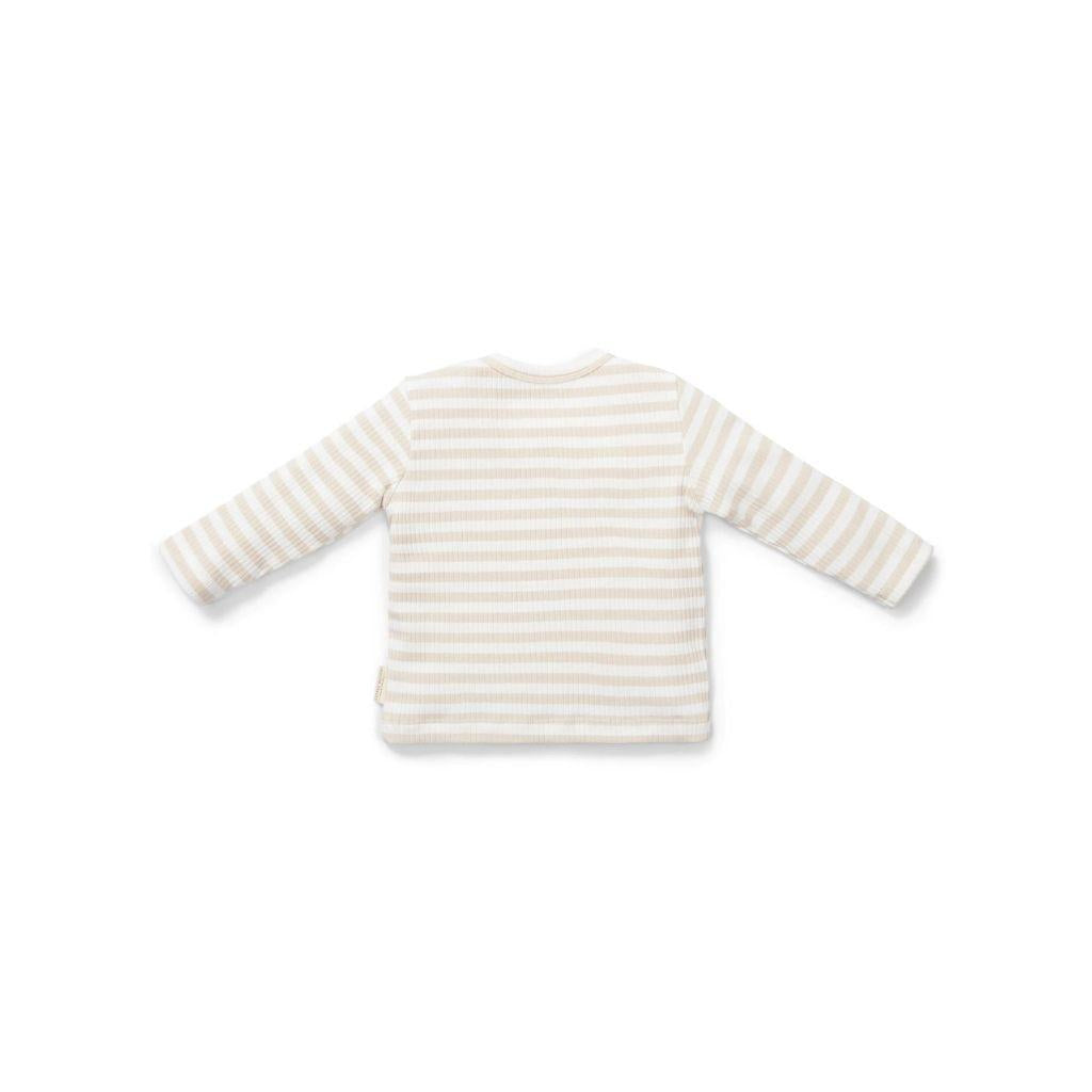 Little Dutch T-shirt met lange mouwen Baby Bunny Stripe Sand