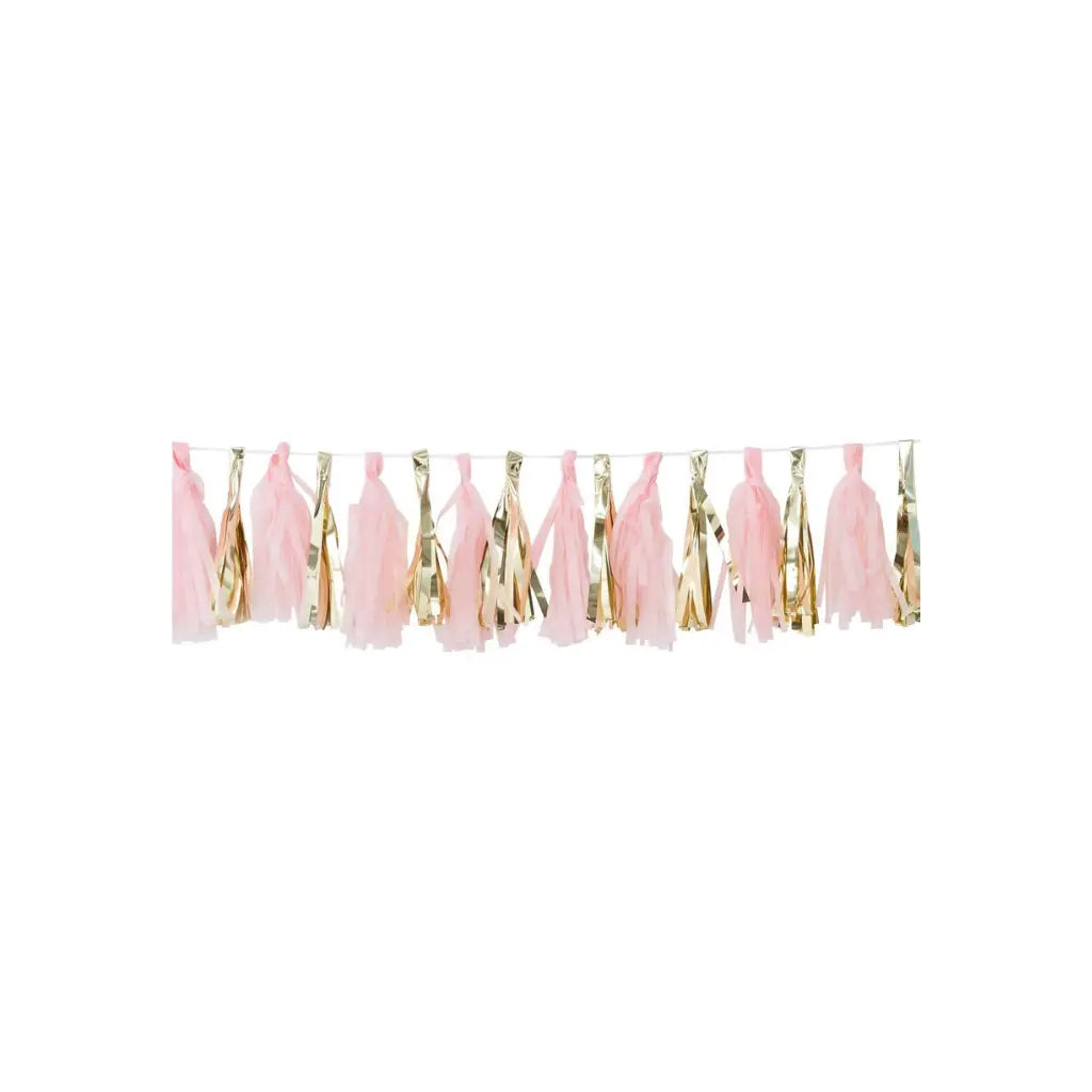 Kwastjes slinger, roze & goud, Ginger Ray