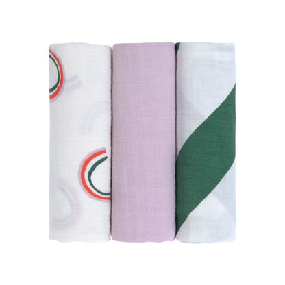 Lässig Essuie tetra Happy Rascals Lavender - 3 pièces	