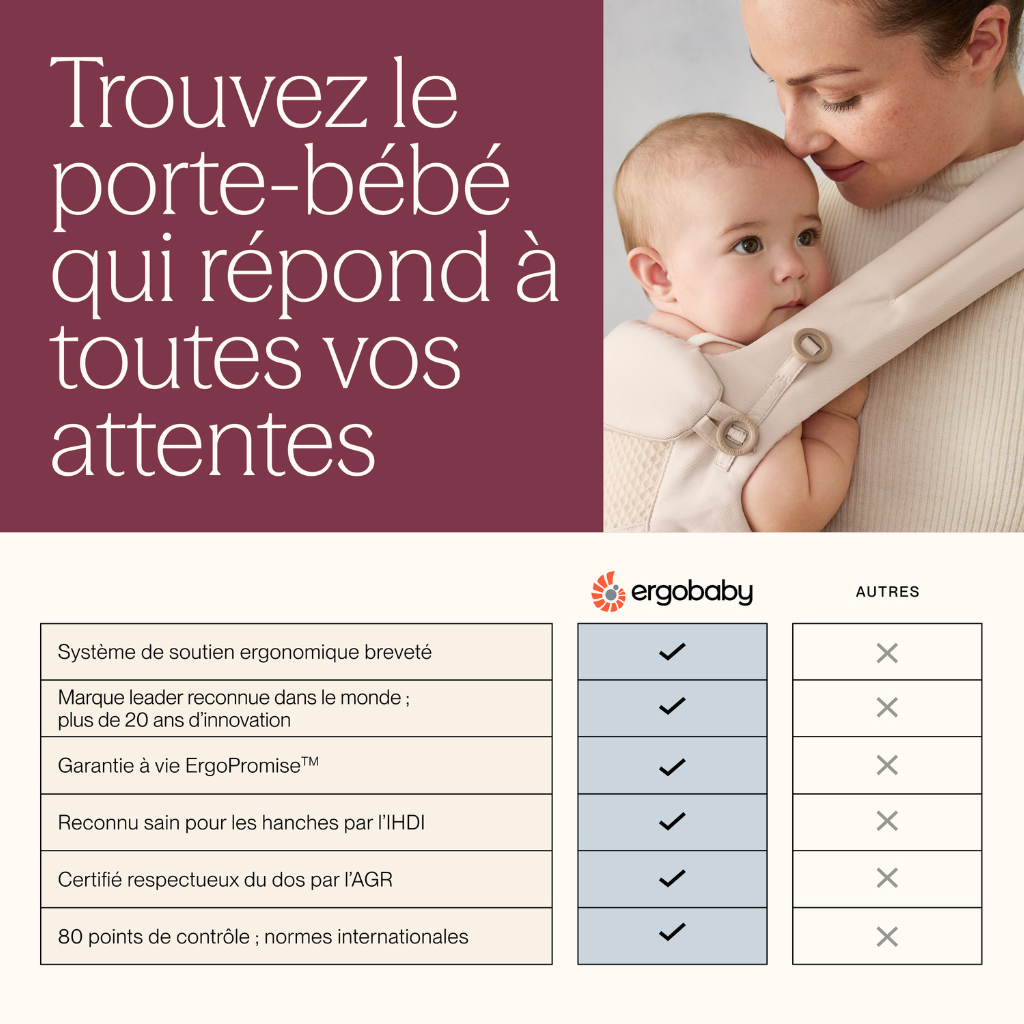 ERGObaby Porte-bébé combiné Adapt Soft Flex Mesh beige