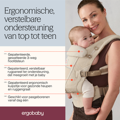 ERGObaby Porte-bébé combiné Adapt Soft Flex Mesh beige