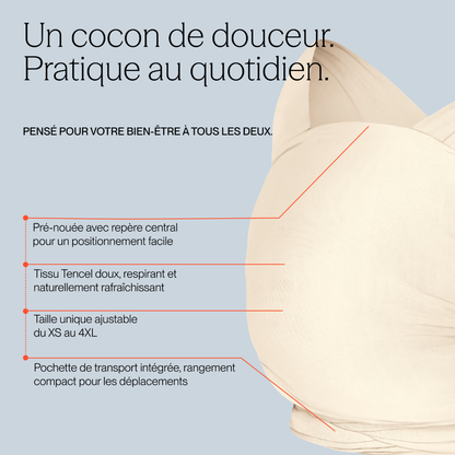 ERGObaby Écharpe porte-bébé Aura Knit Cream