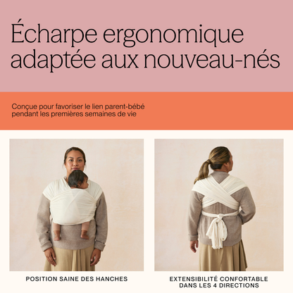 ERGObaby Écharpe porte-bébé Aura Knit Cream