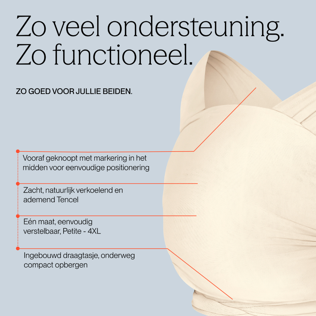 ERGObaby Écharpe porte-bébé Aura Knit Cream