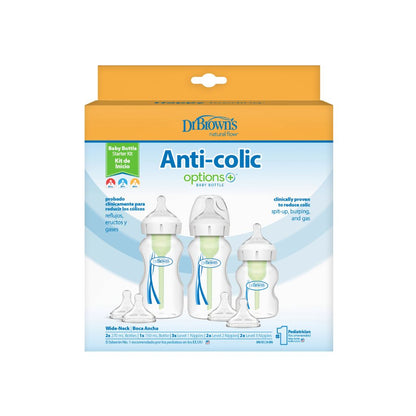 Dr. Brown's Set de démarrage Options+ Anti-Colic Biberon à col large - 12 pièces