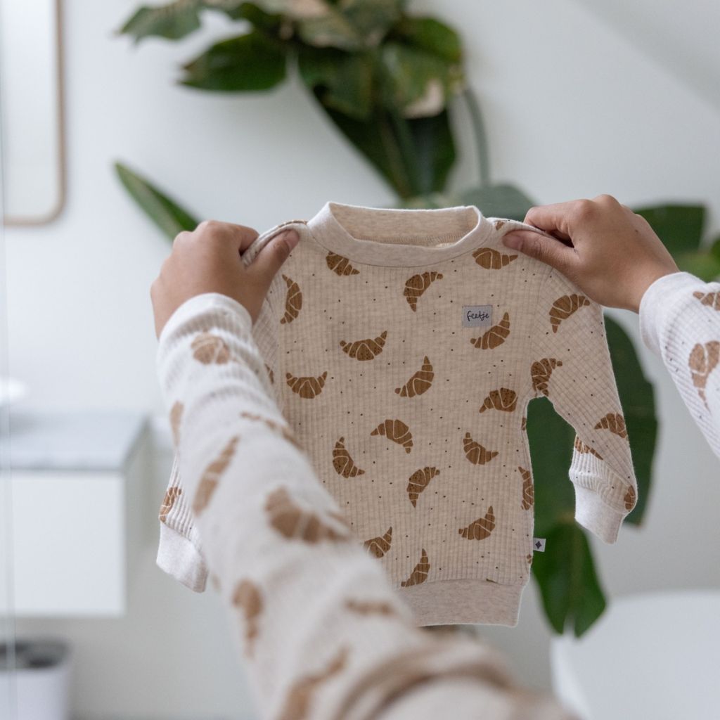Feetje Pyjama 2 pièces Croissant Twinning Champagne Enfant