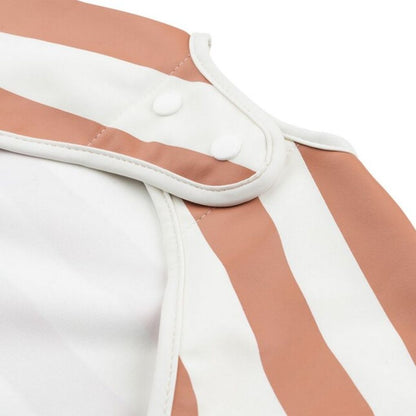Done by Deer Bavoir à manches Stripes Papaya