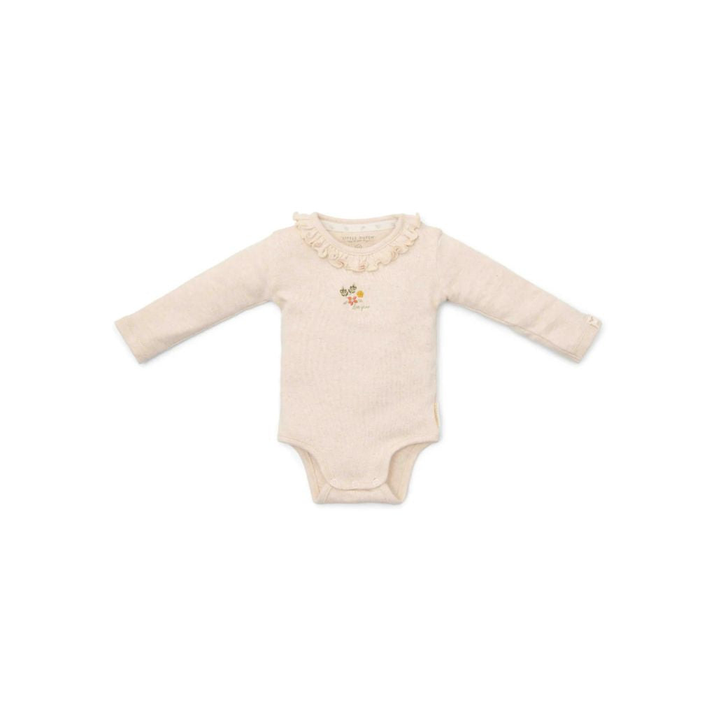 Little Dutch Body met lange mouwen Little Farm Sand