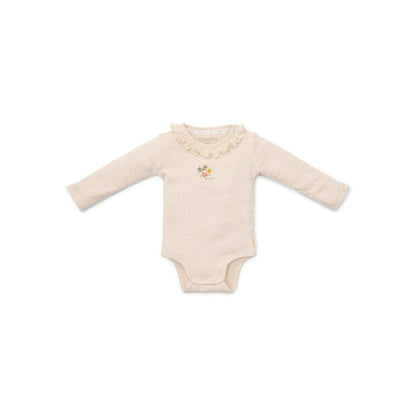 Little Dutch Body met lange mouwen Little Farm Sand