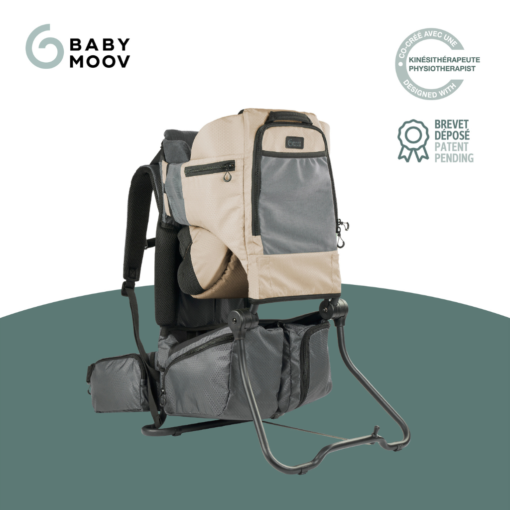 Babymoov Porte-bébé dorsal Moov & Hike Dune + housse de pluie