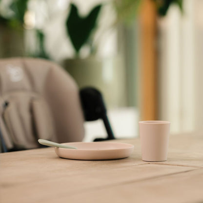 Dreambee Set de couverts cuillère et fourchette beige