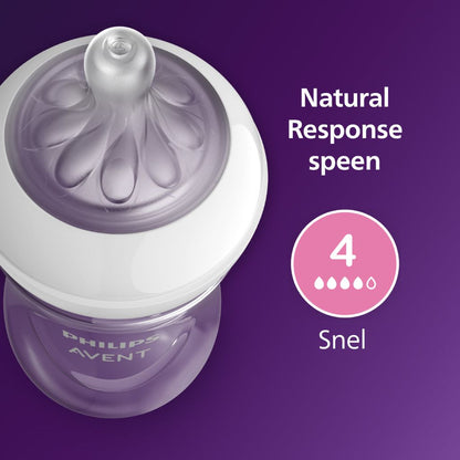 Philips AVENT Zuigfles Natural Response transparant 330 ml - 2 stuks