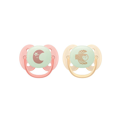 Philips AVENT Sucette +0 mois Soft Night Mystery Couleur/Motif Bleu/Vert ou Rose/Jaune