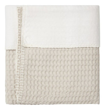 Koeka Couverture pour berceau ou parc Amsterdam Cotton fleece wafel Sand