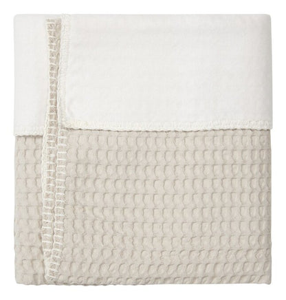 Koeka Couverture pour berceau ou parc Amsterdam Cotton fleece wafel Sand