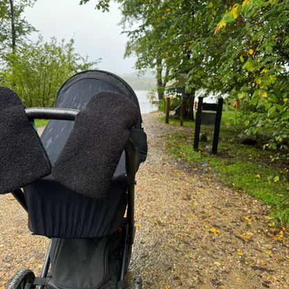 Gants Poussette BNGXR Moufles Hiver Impermeables - Protection Mains Chaudes Noir Pour Poussette Et Vélo