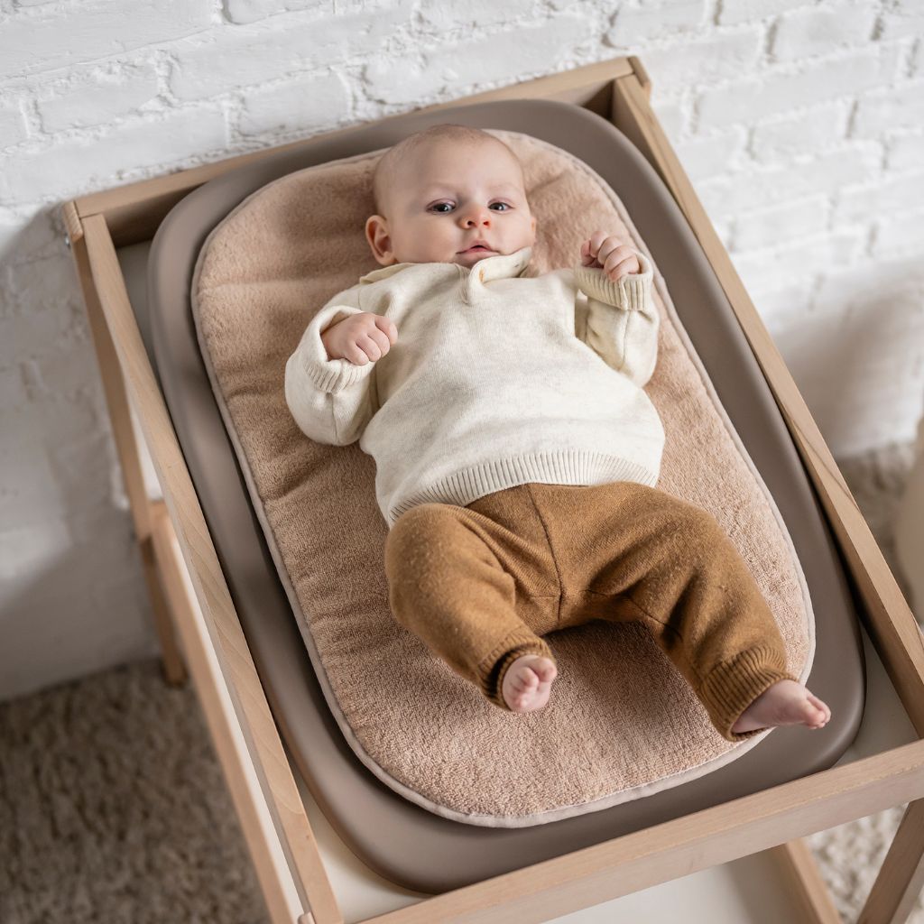 Nattou Matelas à langer Softy beige + coussin réducteur beige