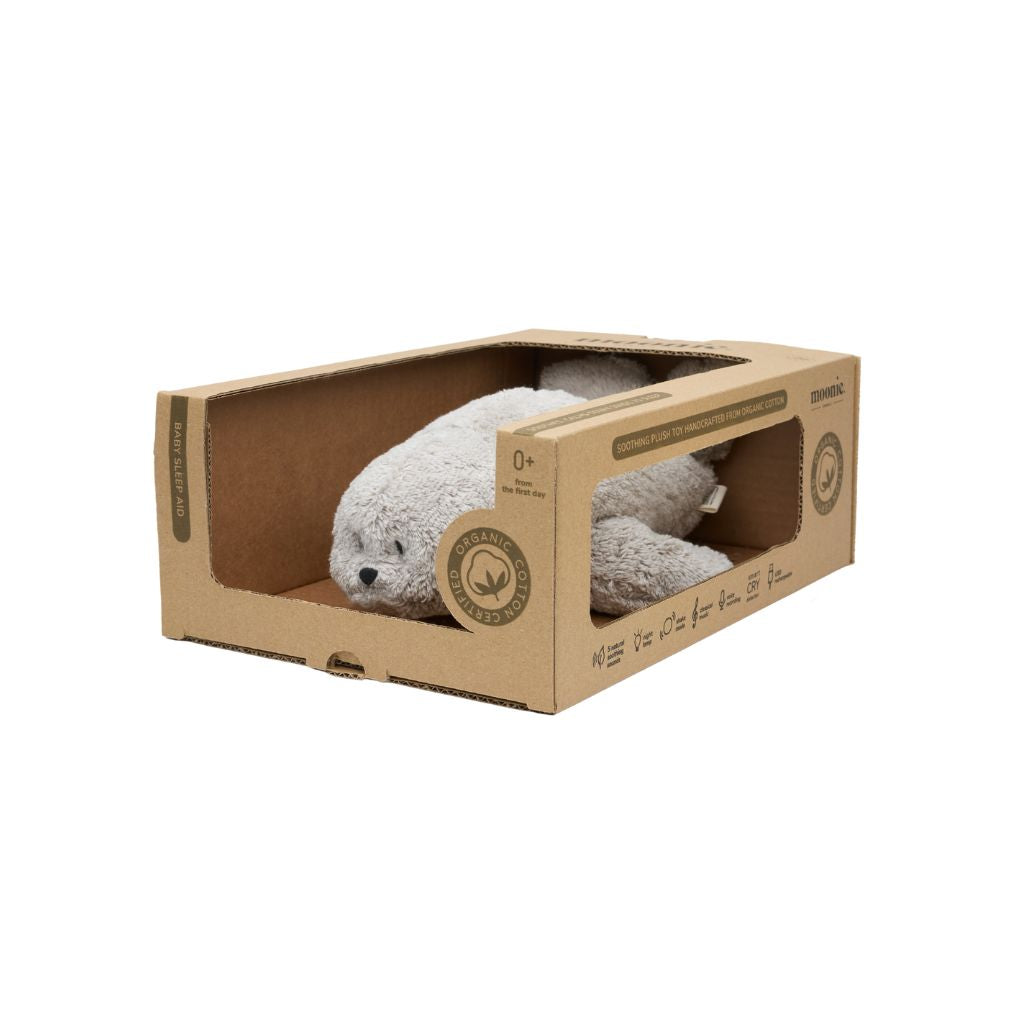 Moonie Knuffel The Humming Seal Gray Natur 2.0