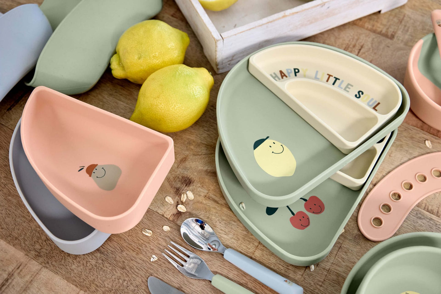 Lässig Bord met vakken Lemon - 3 stuks