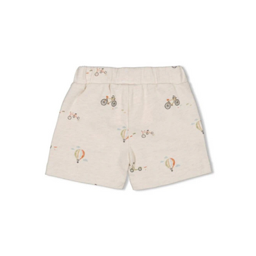 Feetje Short AOP - Mini Adventurer m 80 Offwhite Melange Jongens