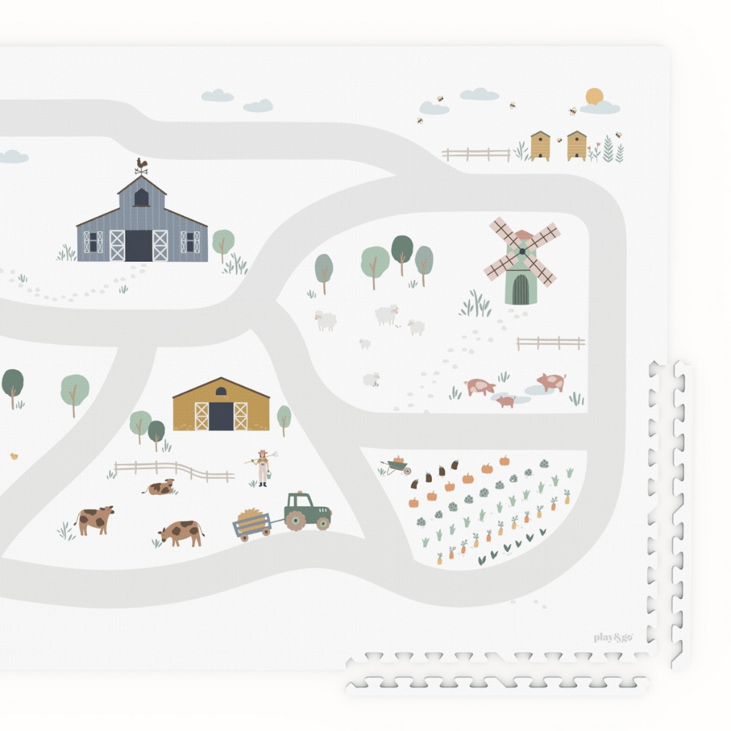 Play&Go Puzzelmat Farm Multi – 6 Stuks