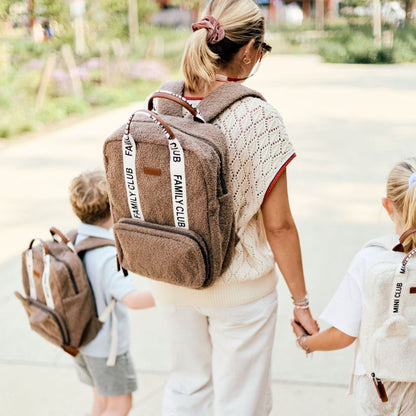 Childhome Sac à dos à langer Family Club Teddy Brun