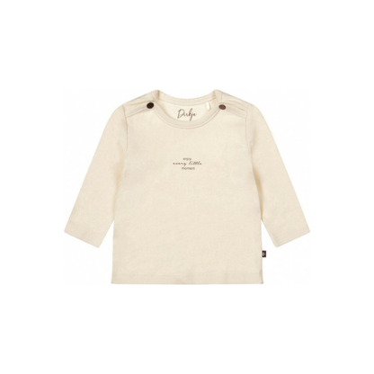 Dirkje T-shirt à longues manches NOOS unisex Enjoy every little moment Off White