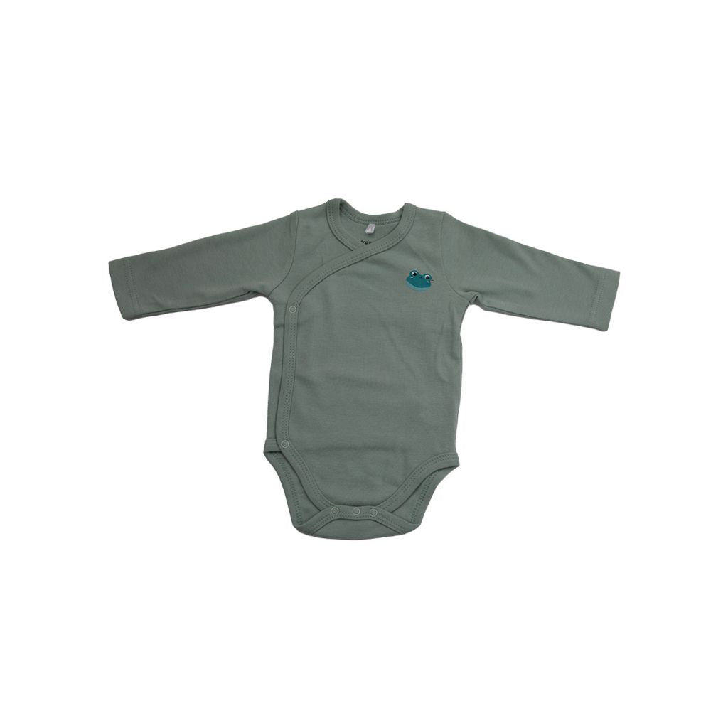 Dreambee Body cache-coeur à manches longues newborn Oscar vert - 2 pièces
