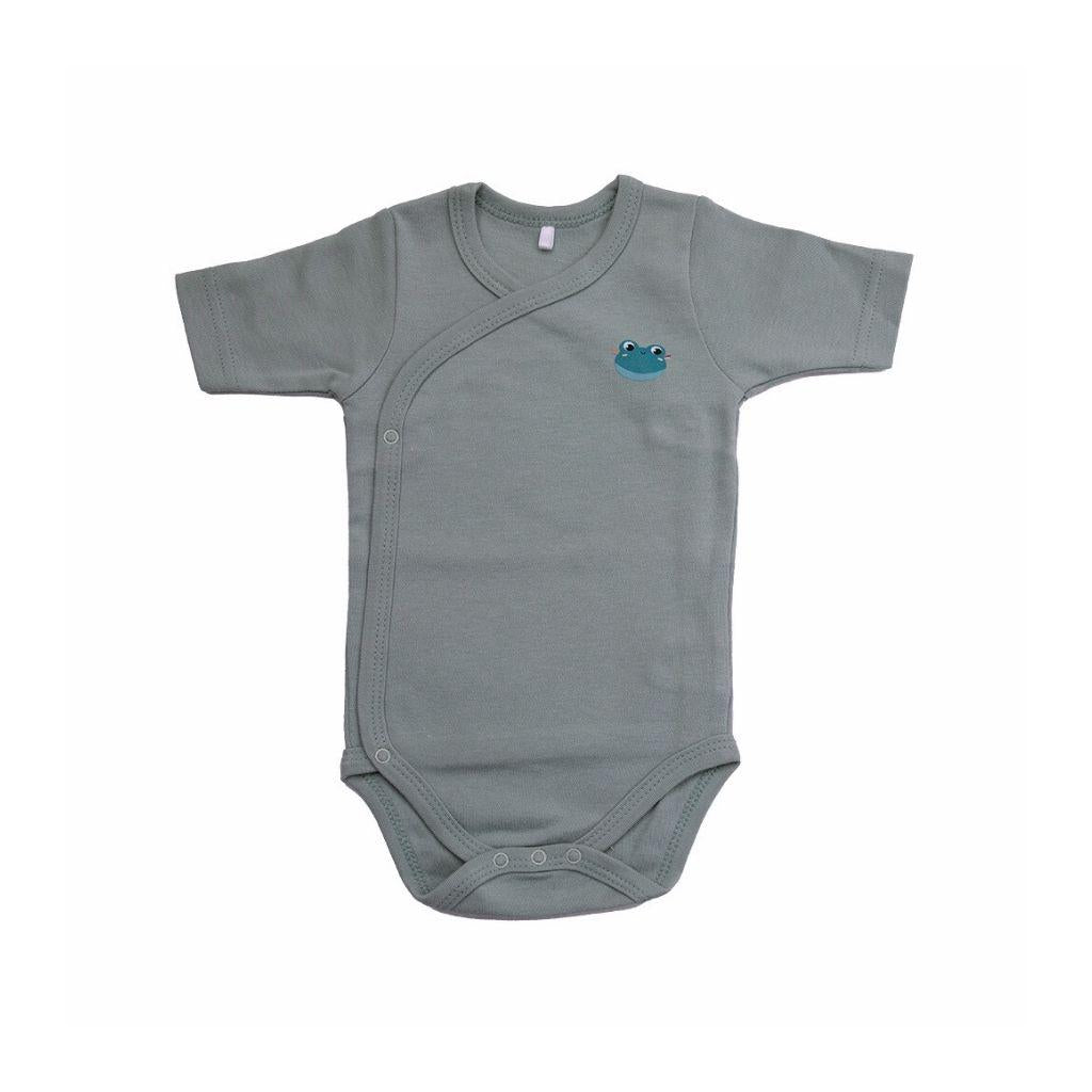 Dreambee Body met overslag en korte mouwen Oscar groen - 2 stuks