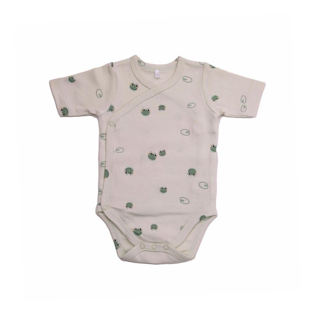 Dreambee Body met overslag en korte mouwen Oscar groen - 2 stuks