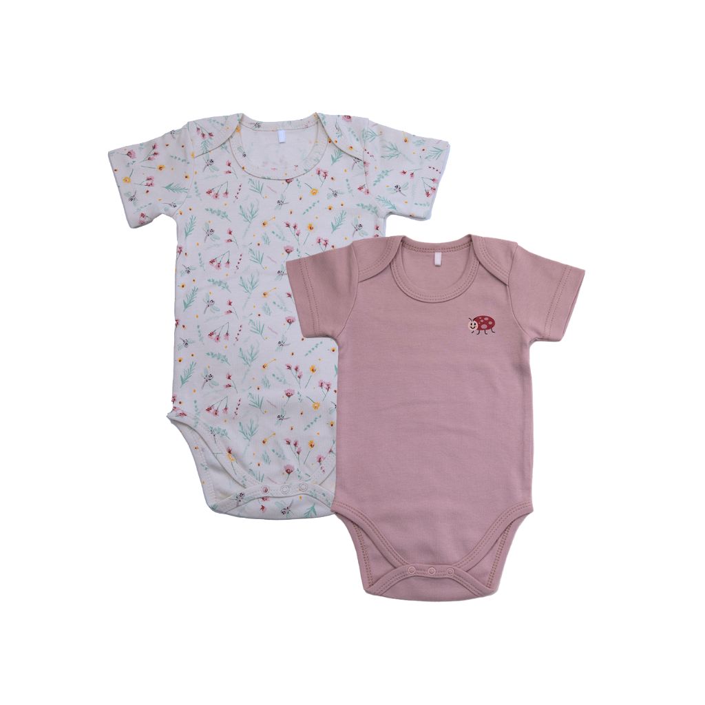 Dreambee Body met korte mouwen Oscar roze - 2 stuks