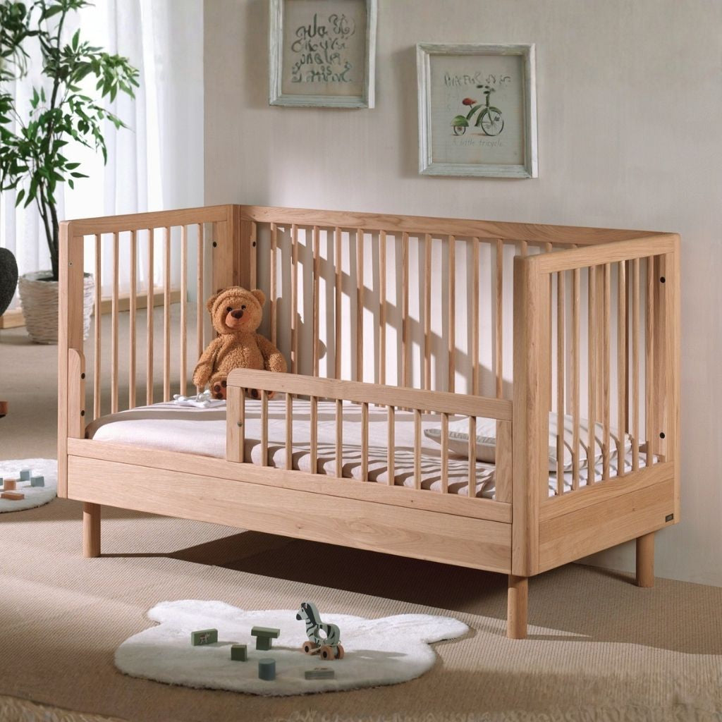 Jaxx Chambre de bébé 3 pièces (lit + commode à langer + armoire 2 portes) FORREST Oak