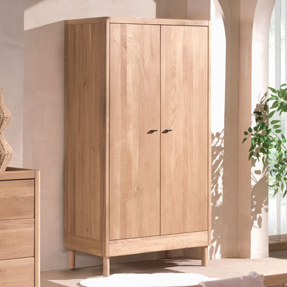 Jaxx Chambre de bébé 3 pièces (lit + commode à langer + armoire 2 portes) FORREST Oak