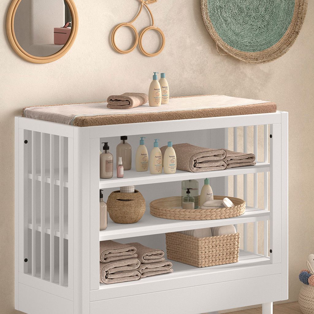 Jaxx Chambre de bébé 3 pièces (lit + commode à langer + armoire 2 portes) FORREST Beech