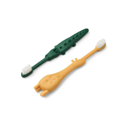 Liewood Tandenborstel Fabio all together yellow mellow/garden green - 2 stuks