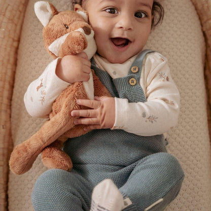 Little Dutch Gebreide jumpsuit Forest Friends Blue