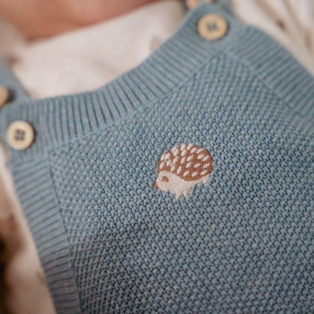 Little Dutch Gebreide jumpsuit Forest Friends Blue