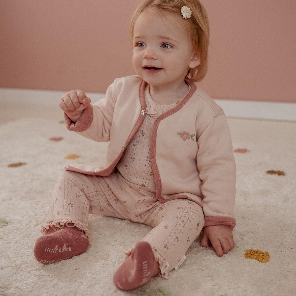 Little Dutch Jasje omkeerbaar Fairy Garden Pink Blush
