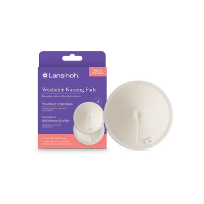 Lansinoh Compresses d’allaitement lavables - 4 pièces