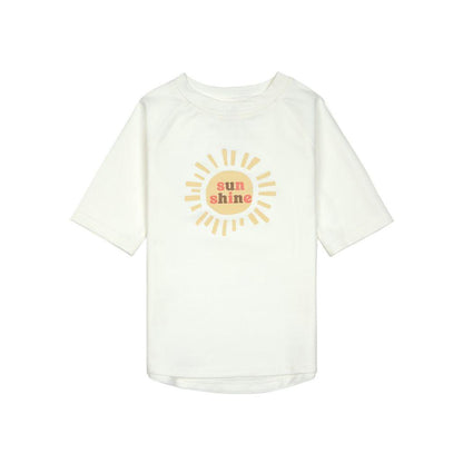 Lässig T-shirt korte mouw Rashguard Sunshine unisex Sea Salt 13-18 month maat 86