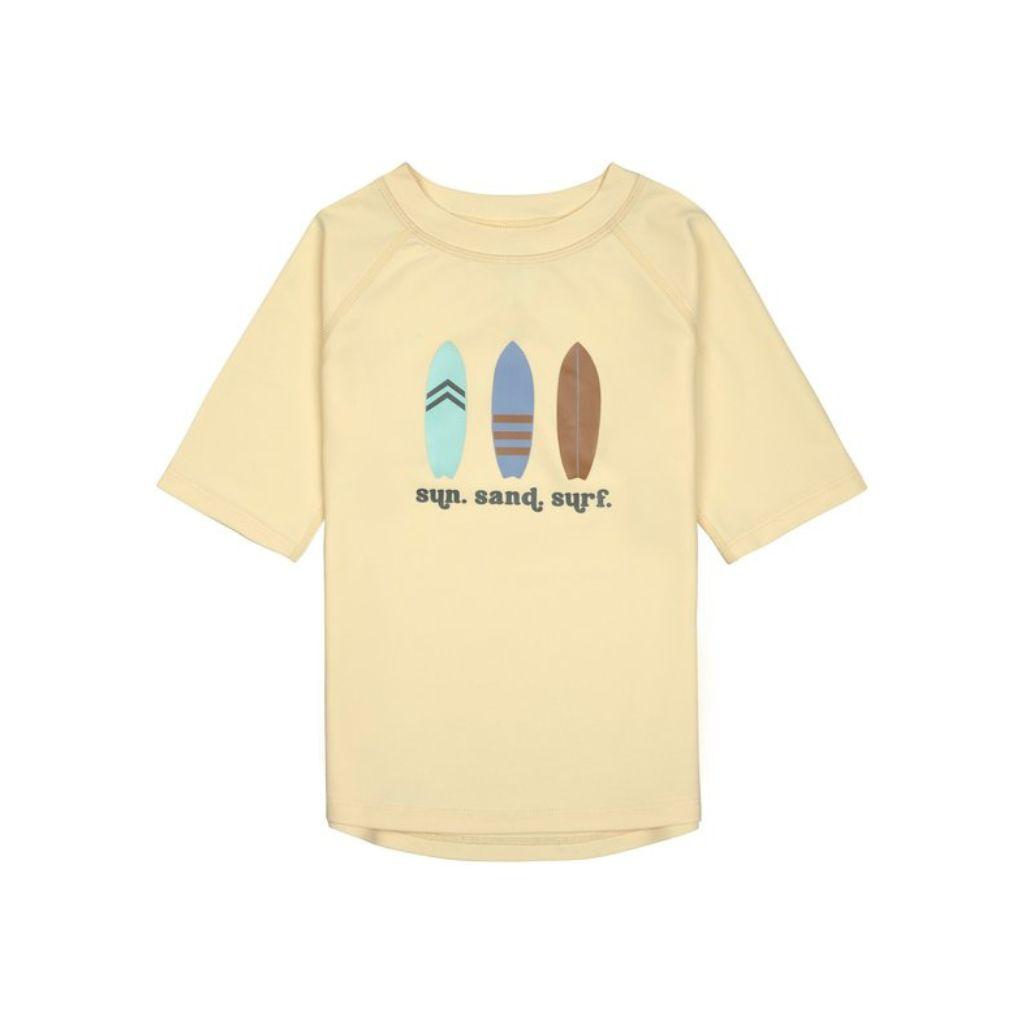 Lässig T-shirt manches courtes Rashguard Surfboards girl Vanilla 13-18 month taille 86