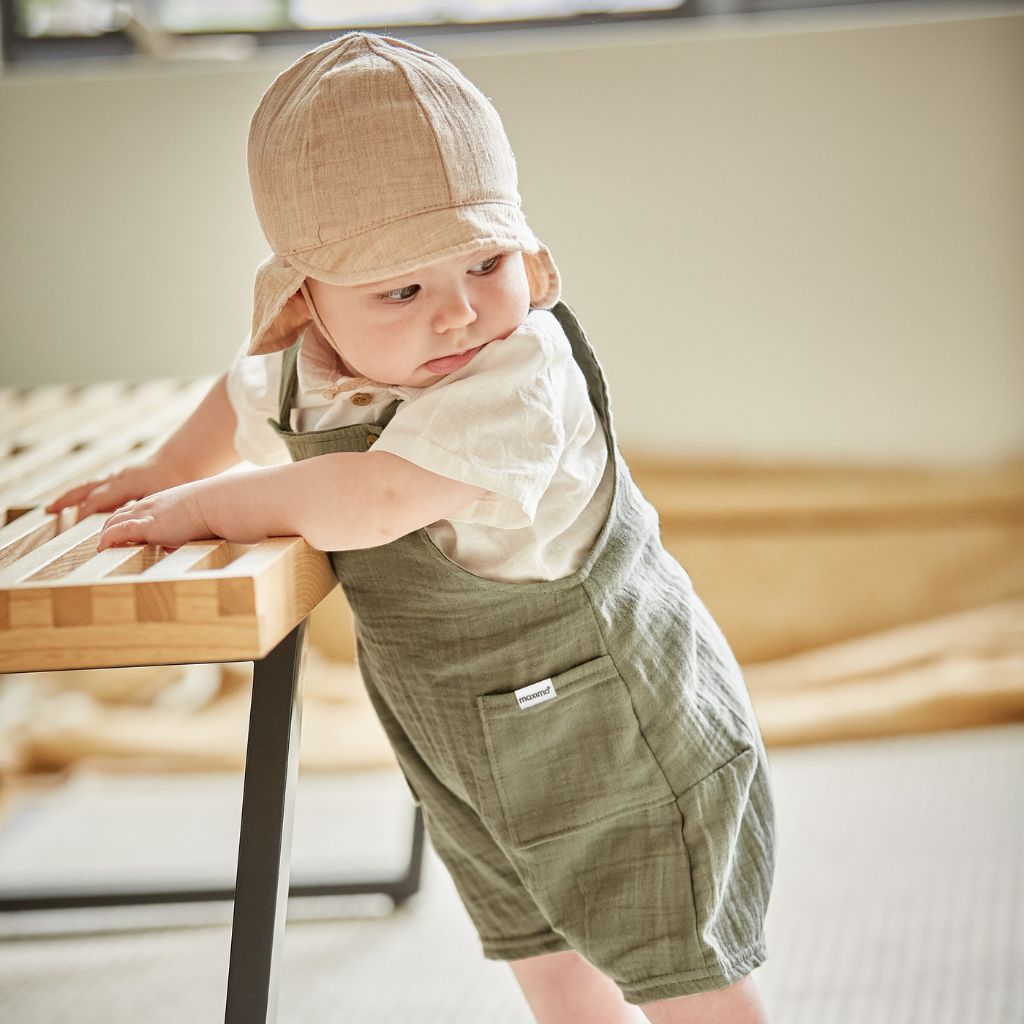 maximo zonnehoedje met nekflap uni m 41 beige uniseks