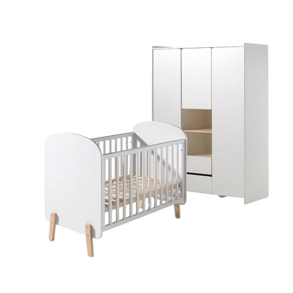VKS: 2-delige Babykamer Kiddy (Bed 5036501 + 3-deurs kast 7188101)