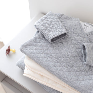 Bemini Slaapzak middenseizoen Magic Bag Pady Quilted Jersey grijs 70 cm