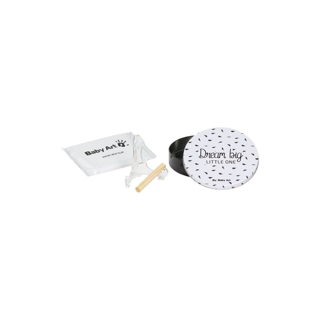 Baby Art Gipsafdruk Magic Box ronde doos Black/White
