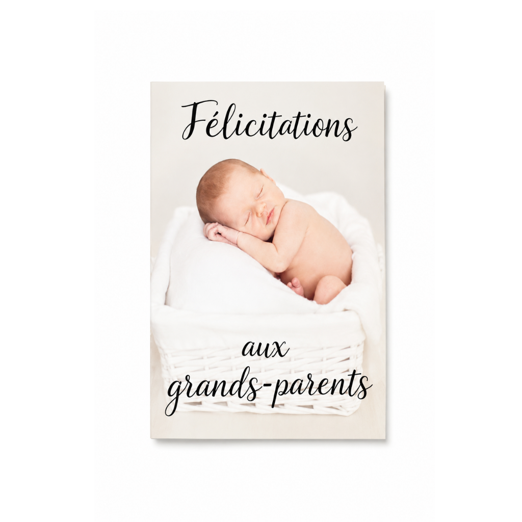 Wenskaart - Félécitations aux grands- parents Foto - 15, Fr
