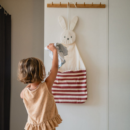 Play&Go Rangement Mural Et Sac Toto Bunny Beige / Rouge