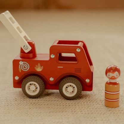 Little Dutch Camion de pompiers en bois