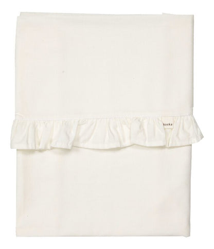 Koeka Laken voor bed Ruffle Warm White